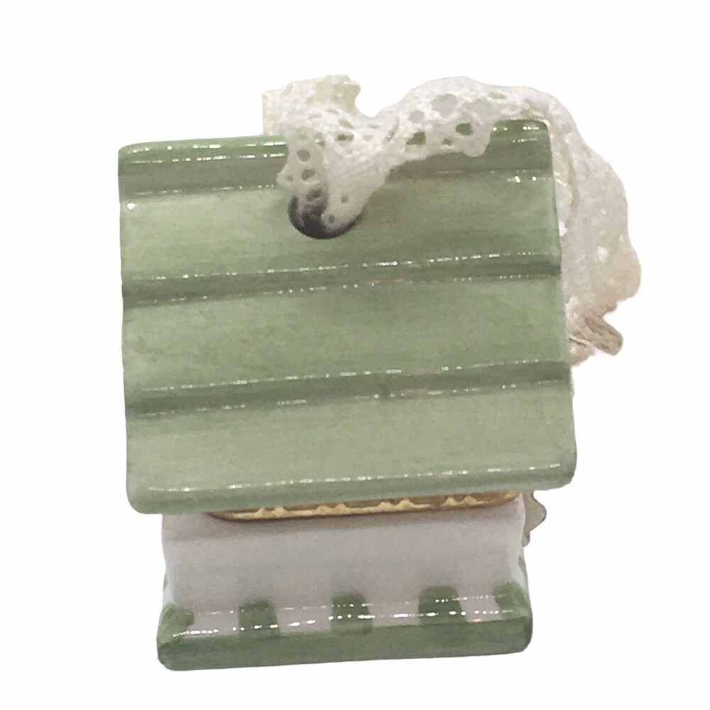 Vintage Birdhouse Hinged Jewelry/Trinket/Gift‎ Box Ornament Butterfly Cottage - Picture 7 of 12